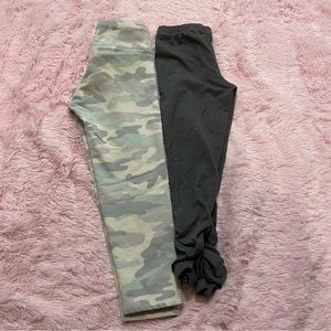 🎀5/$25🎀 childrens place girls leggings camouflage and glitter girls 5/6 2 pack